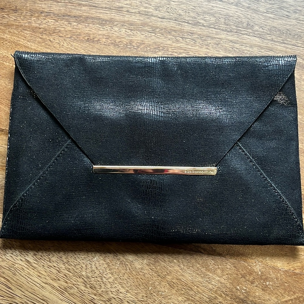 BCBG Black Texture Clutch